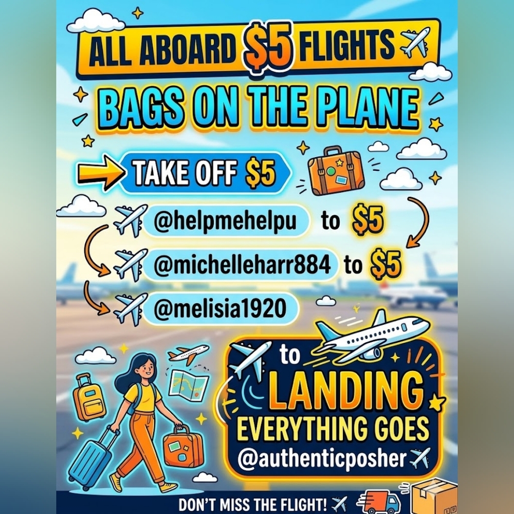 $5 Share Show by BAGS ON THE PLANE ✈️ 3/20/26
